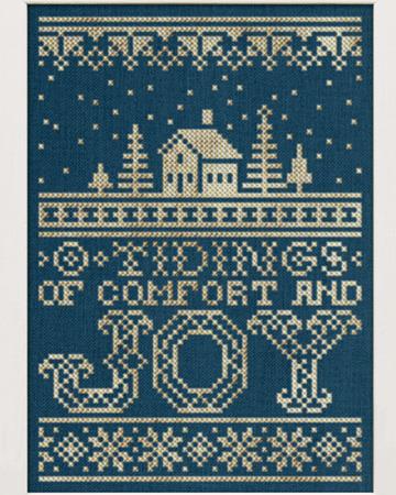 O Tidings Of Comfort And Joy - Cross Stitch Pattern