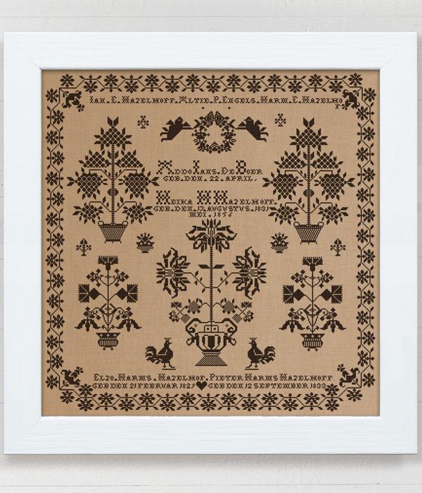 Heika Hazelhoff 1856 - Groningen Wedding - Cross Stitch 