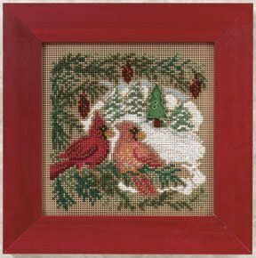 Cardinal Forest - Beaded Cross Stitch Kit
