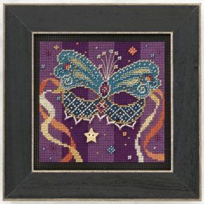 Teal Mask - Beaded Cross Stitch Kit