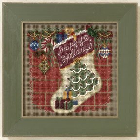 Holiday Stocking - Beaded Cross Stitch Kit
