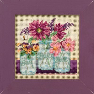 Cut Flowers - Beaded Cross Stitch Kit