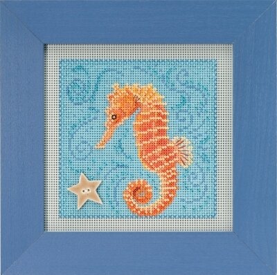 Seahorse - Beaded Cross Stitch Kit