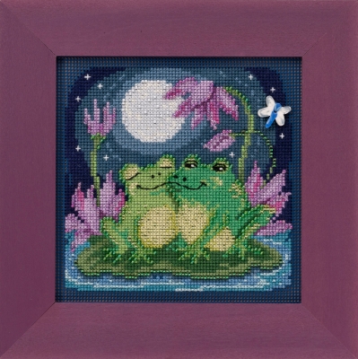 Courtin' Froggies - Beaded Cross Stitch Kit