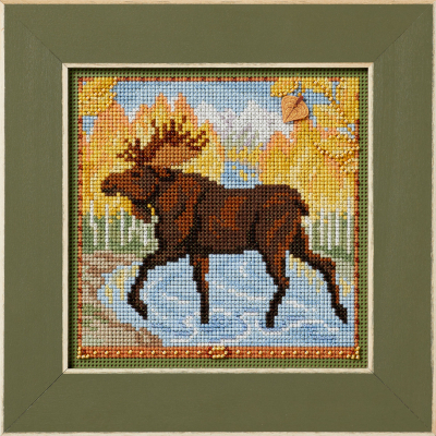 Autumn Moose - Beaded Cross Stitch Kit