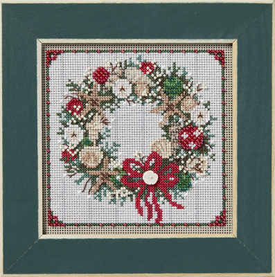 Seashell Wreath - Christmas Beaded Cross Stitch Kit