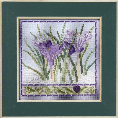 Crocuses - 2024 - Beaded Cross Stitch Kit