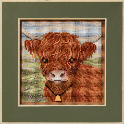 Highland Cow - Beaded Cross Stitch Kit