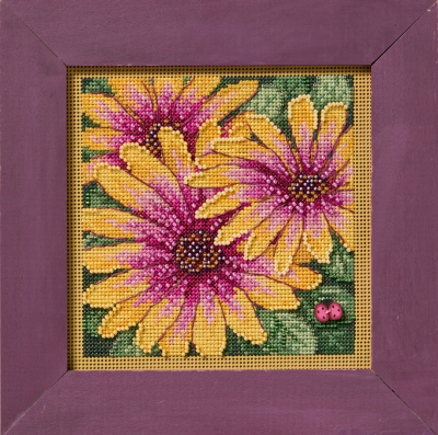 African Daisies - Beaded Cross Stitch Kit
