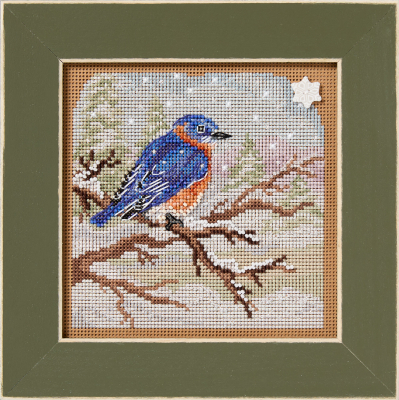 Snowy Bluebird 2025 - Beaded Cross Stitch Kit