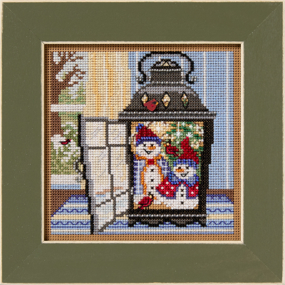 Snowman Lantern 2025 - Beaded Cross Stitch Kit