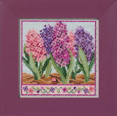 Hyacinths - Beaded Cross Stitch Kit
