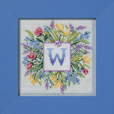 Floral Monogram - Beaded Cross Stitch Kit