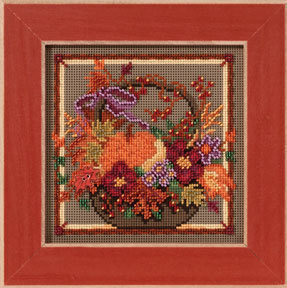 Autumn Basket - Beaded Cross Stitch Kit