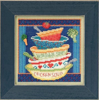 Soup Bowls - Beaded Cross Stitch Kit