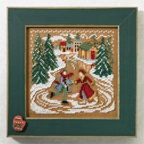 Skating Pond - Beaded Cross Stitch Kit
