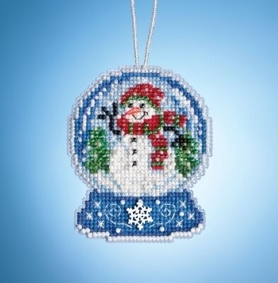 Snowman Globe - Beaded Cross Stitch Kit