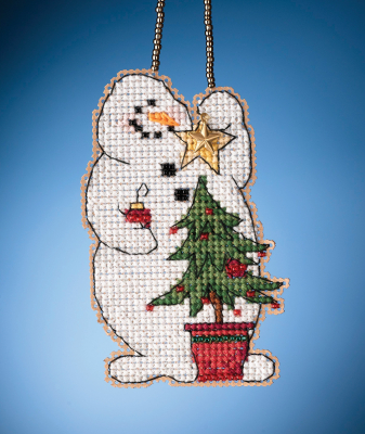 Trimming Snowman - Beaded Cross Stitch Kit