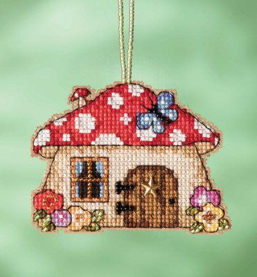Mushroom House - Beaded Cross Stitch Kit