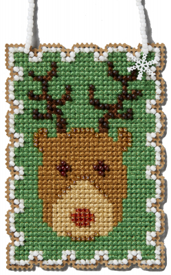 Rudolph - Christmas Ornament Cross Stitch Kit