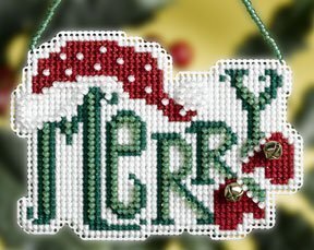 Merry Winter Greeting - Beaded Cross Stitch Kit