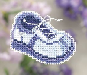 Blue Sneaker - Beaded Cross Stitch Kit