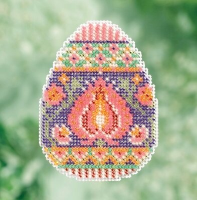 Lotus Egg - Beaded Cross Stitch Kit