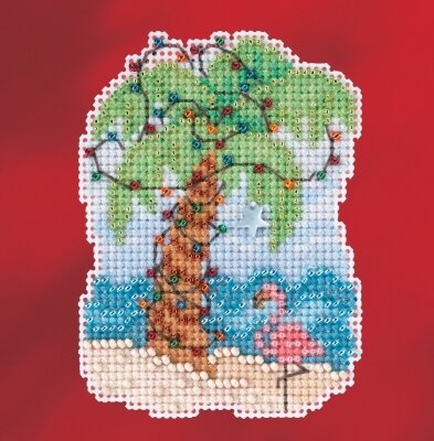 Christmas Palm - Beaded Cross Stitch Kit