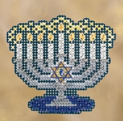 Menorah - Beaded Cross Stitch Kit