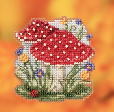 Red Cap Mushroom - Beaded Cross Stitch Kit