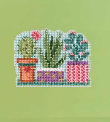 Succulents - Beaded Cross Stitch Kit