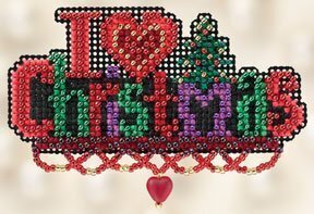 I Love Christmas - Beaded Cross Stitch Kit
