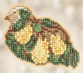 Pear Tree Partridge - Christmas Beaded Cross Stitch Kit