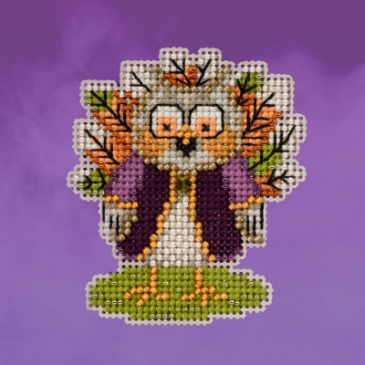 Turkey Owl - Beaded Cross Stitch Kit