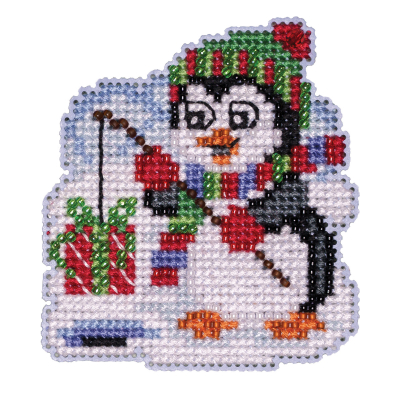 Fishing Penguin - 2023 - Beaded Cross Stitch Kit
