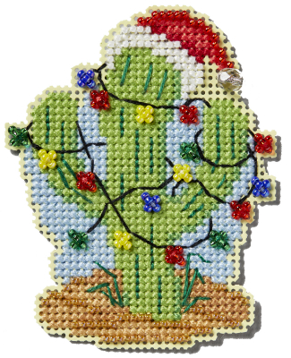 Christmas Cactus 2024 Ornament - Cross Stitch Kit