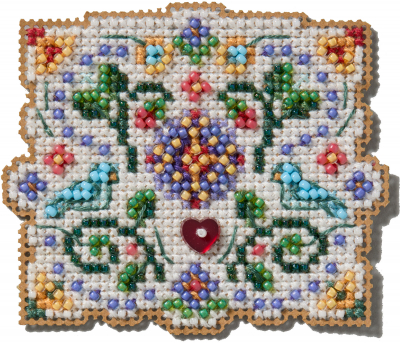 Folk Art - Beaded Cross Stitch Kit
