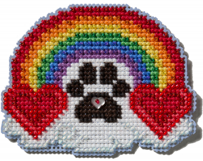 Pawsitively Love - Beaded Cross Stitch Kit