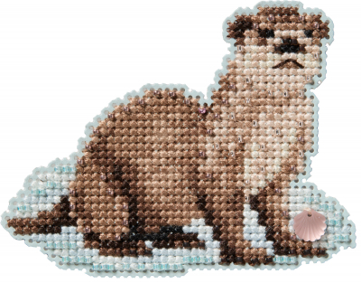 Otter - Beaded Cross Stitch Kit