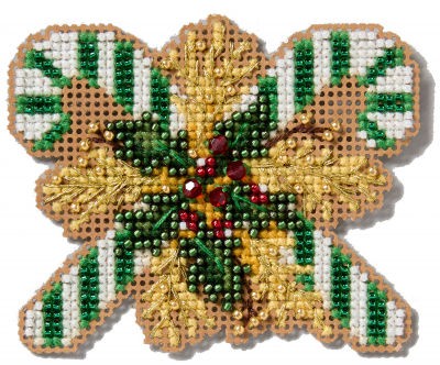 Green Candy Canes 2025 - Christmas Ornament Cross Stitch Kit