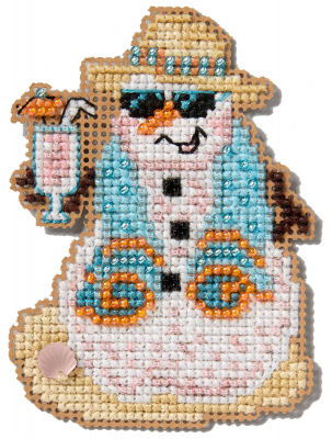 Snowman Vacation 2025 - Christmas Ornament Cross Stitch Kit