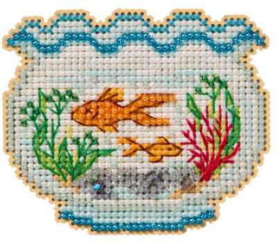 Fish Bowl - Beaded Cross Stitch Kit