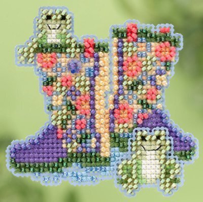 Garden Boots - Beaded Cross Stitch Kit