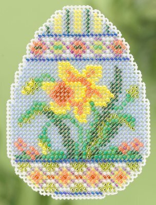Daffodil Egg - Beaded Cross Stitch Kit