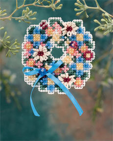 Spring Wreath - Beaded Cross Stitch Kit