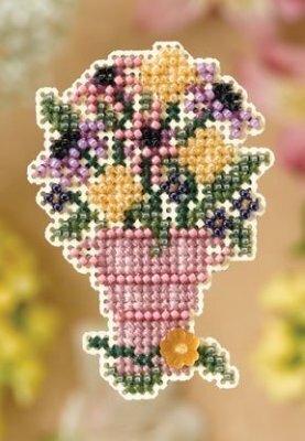 Cut Flowers - Beaded Cross Stitch Kit