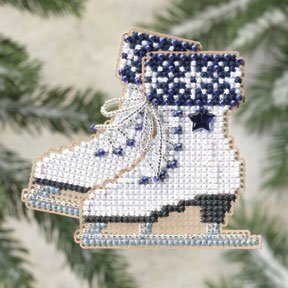 Ice Skates - Beaded Cross Stitch Kit