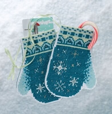 Snowflake Mittens - Beaded Cross Stitch Kit