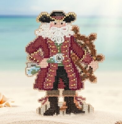 Jamaica Santa - Caribbean Santas - Beaded Cross Stitch