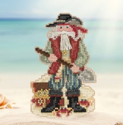 Barbados Santa - Caribbean Santas - Beaded Cross Stitch